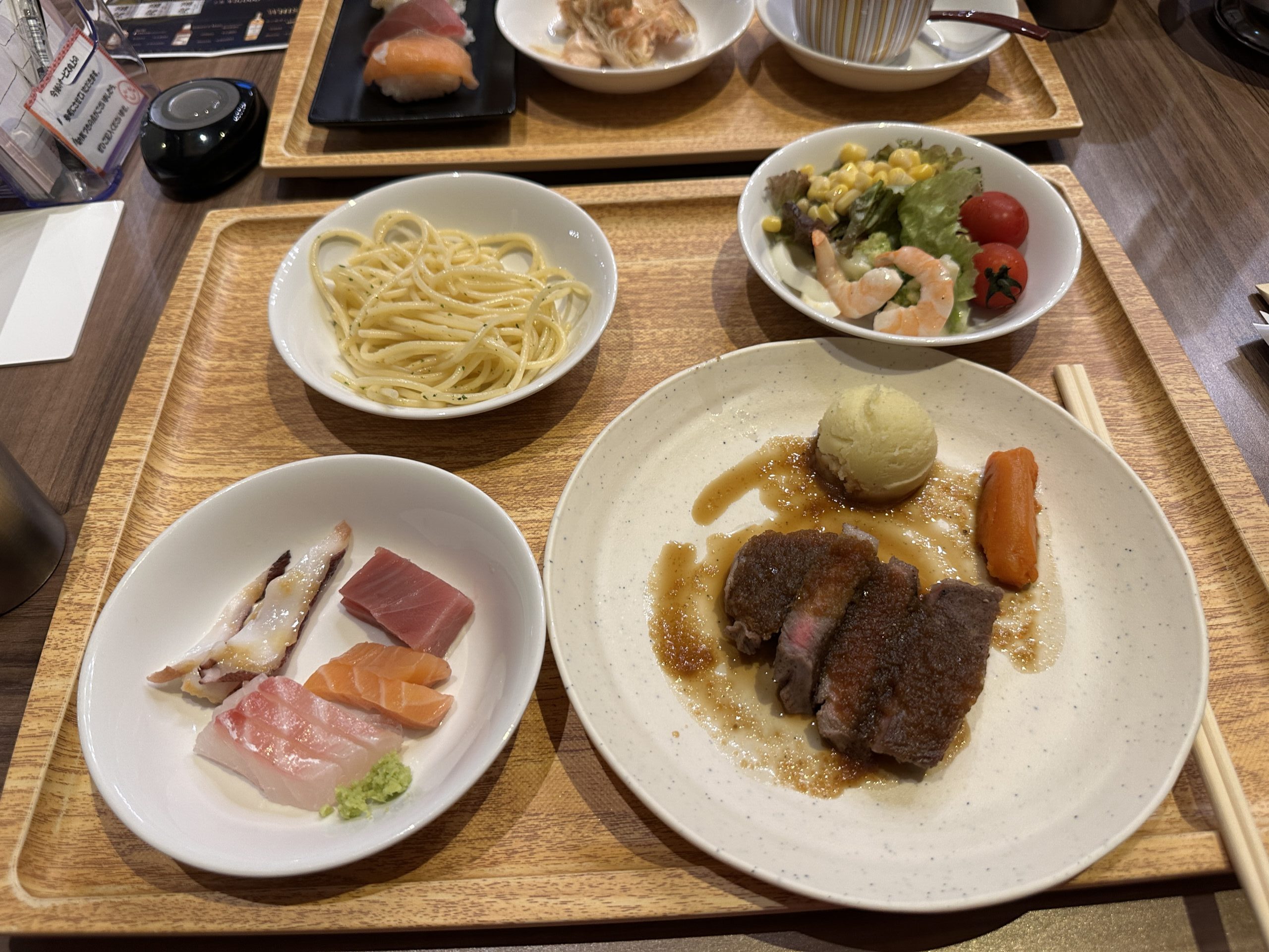 ホテル三日月 富士見亭の夕食バイキングで実際に選んだ料理
