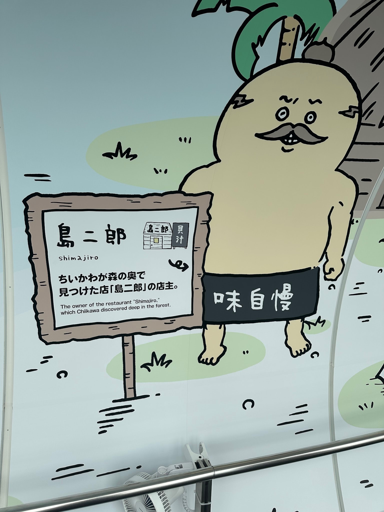 島二郎のキャラクター紹介パネル
